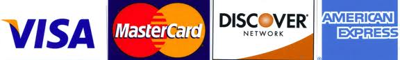 MasterCard, VISA, DISCOVER, American Express